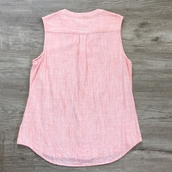 Weatherproof - Sleeveless Top - Pink & White - Picture 3 of 5